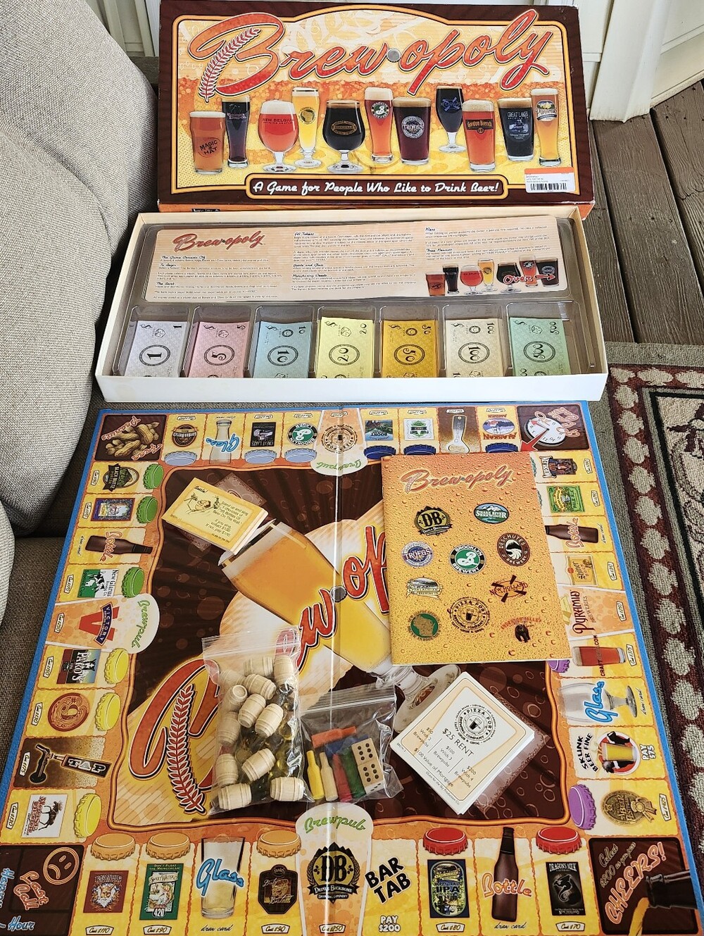 Monopoly version Brewopoly a game for people who like to drink Beer Late for the
